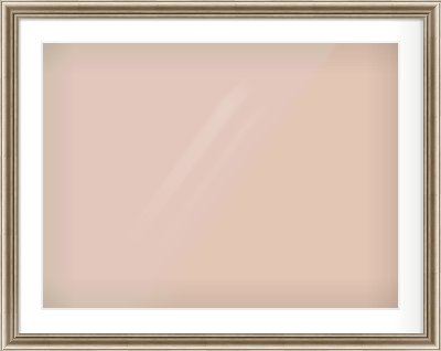 Silver Cushion Frame for 800 × 600mm artwork, with Smooth White Single Mount