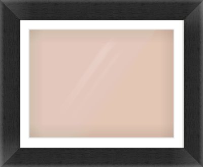 Black Flat Frame for 800 × 600mm artwork, with Smooth White Single Mount