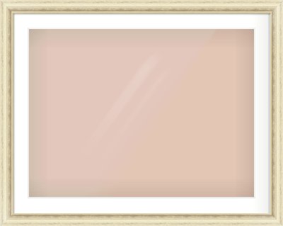 Ivory Distressed Frame for 800 × 600mm artwork, with Smooth White Single Mount