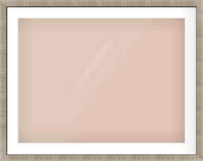 Silver & Black Sided Flat Frame for 800 × 600mm artwork, with Smooth White Single Mount