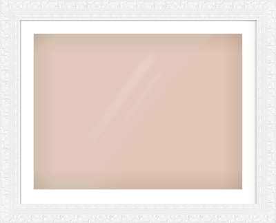 White Reverse Frame for 80 × 60cm artwork, with Smooth White Single Mount