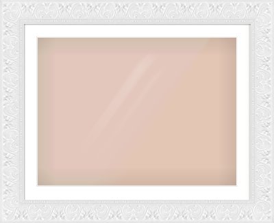 White Scoop Frame for 80 × 60cm artwork, with Smooth White Single Mount