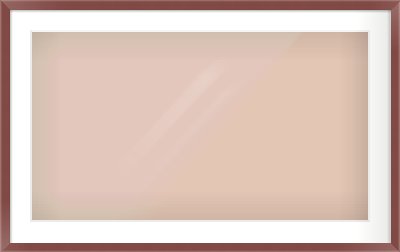 Maroon Paint Flat Frame for 32 × 18in artwork, with Smooth White Single Mount