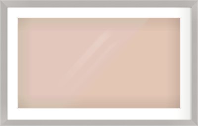 Grey Flat Frame for 32 × 18in artwork, with Smooth White Single Mount