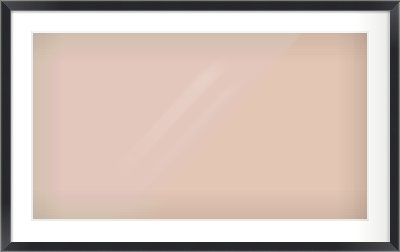 Black/Silver Flat Frame for 32 × 18in artwork, with Smooth White Single Mount