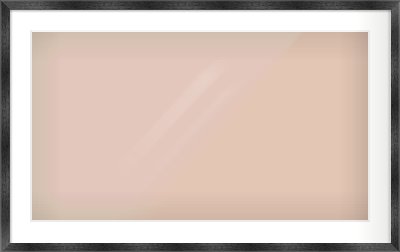 Black Flat Frame for 32 × 18in artwork, with Smooth White Single Mount
