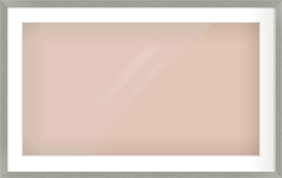 Pale Grey Flat Frame for 32 × 18in artwork, with Smooth White Single Mount