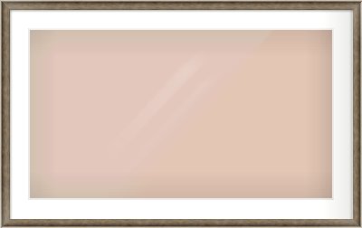 Silver Scoop Frame for 32 × 18in artwork, with Smooth White Single Mount
