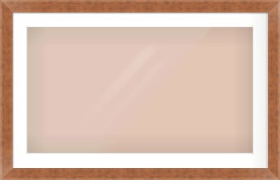Bronze Flat Frame for 32 × 18in artwork, with Smooth White Single Mount