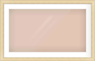 Gold Flat Frame for 32 × 18in artwork, with Smooth White Single Mount