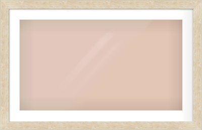 Premium Flat Frame for 32 × 18in artwork, with Smooth White Single Mount