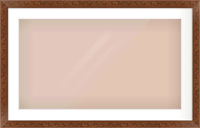 Maroon Decorative Frame for 32 × 18in artwork, with Smooth White Single Mount