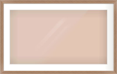 Walnut Flat Frame for 32 × 18in artwork, with Smooth White Single Mount