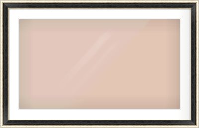 Black & Champagne Silver Spoon Frame for 32 × 18in artwork, with Smooth White Single Mount