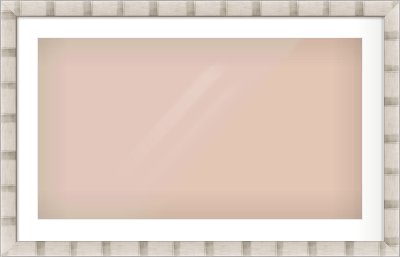 Silver Flat Frame for 32 × 18in artwork, with Smooth White Single Mount
