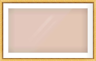 Gold Leaf Flat Frame for 32 × 18in artwork, with Smooth White Single Mount