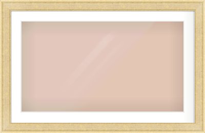 Gold Flat Frame for 32 × 18in artwork, with Smooth White Single Mount