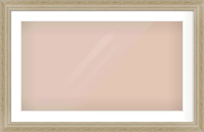 Ivory Scoop Frame for 32 × 18in artwork, with Smooth White Single Mount