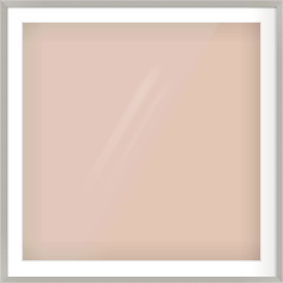 Grey Flat Frame for 32 × 32in artwork, with Smooth White Single Mount