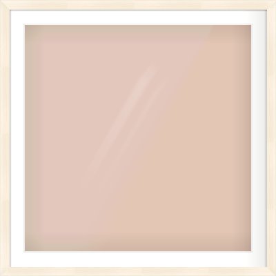Natural Wood Flat Frame for 32 × 32in artwork, with Smooth White Single Mount