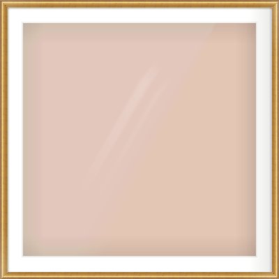 Gold Dome Frame for 32 × 32in artwork, with Smooth White Single Mount
