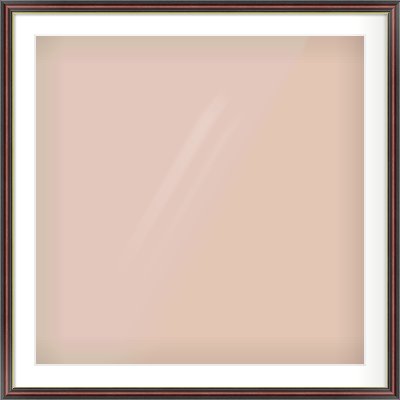 Brown Reverse Frame for 32 × 32in artwork, with Smooth White Single Mount
