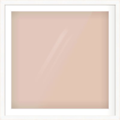 White Flat With Bevel Frame for 32 × 32in artwork, with Smooth White Single Mount