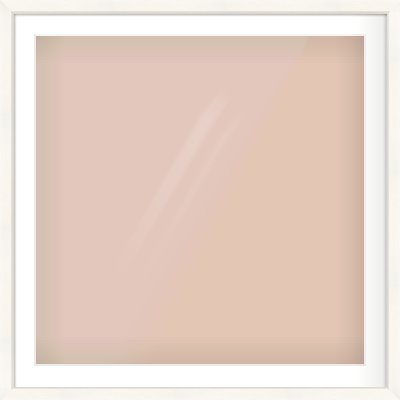 Cream Flat Frame for 32 × 32in artwork, with Smooth White Single Mount
