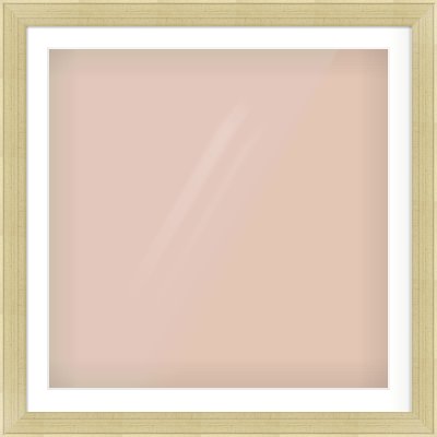Silver Flat Frame for 32 × 32in artwork, with Smooth White Single Mount