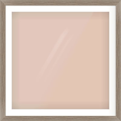 Grey Wood Flat Frame for 32 × 32in artwork, with Smooth White Single Mount