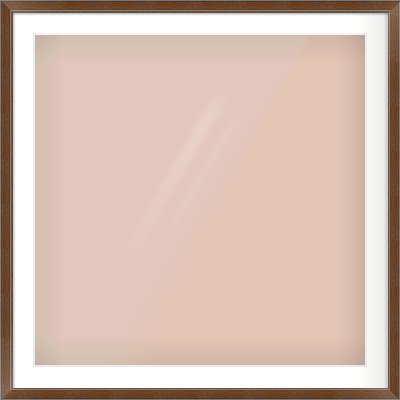 Walnut / Pewter Reverse Frame for 32 × 32in artwork, with Smooth White Single Mount