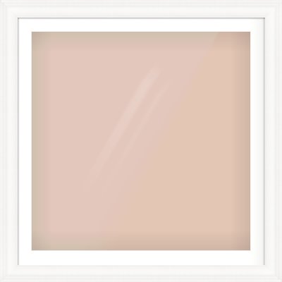 White Scoop Frame for 32 × 32in artwork, with Smooth White Single Mount