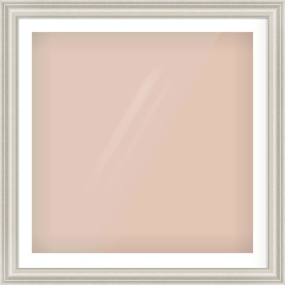 Silver Scoop Frame for 32 × 32in artwork, with Smooth White Single Mount