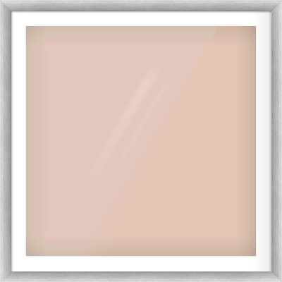 Silver Cushion Frame for 32 × 32in artwork, with Smooth White Single Mount