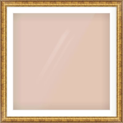 Gold Dome Frame for 32 × 32in artwork, with Smooth White Single Mount