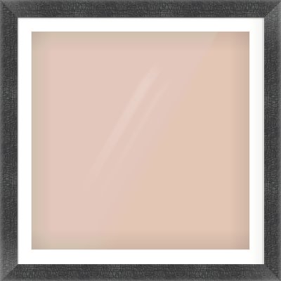 Carbon Flat Frame for 32 × 32in artwork, with Smooth White Single Mount