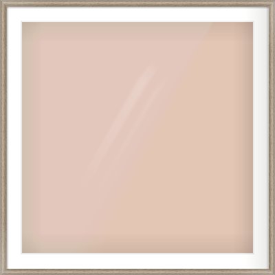 Silver Cushion Frame for 32 × 32in artwork, with Smooth White Single Mount