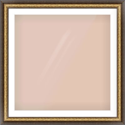 Gold Spoon Frame for 32 × 32in artwork, with Smooth White Single Mount
