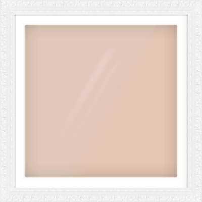 White Reverse Frame for 32 × 32in artwork, with Smooth White Single Mount