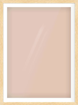 Natural Wood Reverse Frame for 841 × 1189mm artwork, with Smooth White Single Mount