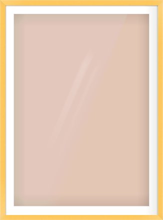 Yellow Paint Flat Frame for 841 × 1189mm artwork, with Smooth White Single Mount
