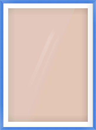 Light Blue Paint Flat Frame for 841 × 1189mm artwork, with Smooth White Single Mount