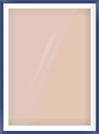 Blue Paint Flat Frame for 841 × 1189mm artwork, with Smooth White Single Mount