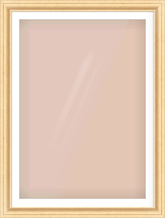 Natural Wood Scoop Frame for 841 × 1189mm artwork, with Smooth White Single Mount