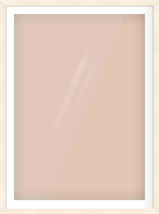 Natural Wood Flat Frame for 841 × 1189mm artwork, with Smooth White Single Mount