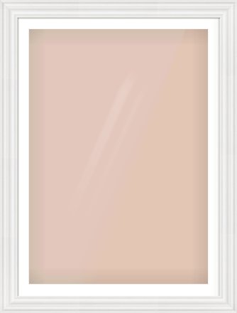 White Spoon Frame for 841 × 1189mm artwork, with Smooth White Single Mount