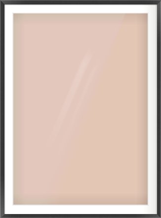 Black Flat Frame for 841 × 1189mm artwork, with Smooth White Single Mount