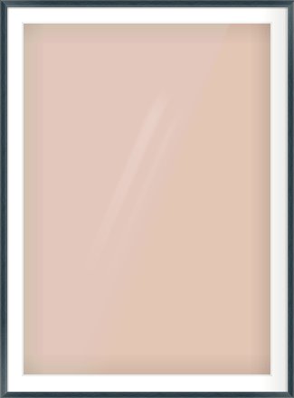 Aqua Blue Stain Cushion Frame for 841 × 1189mm artwork, with Smooth White Single Mount