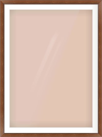 Brown Flat Frame for 841 × 1189mm artwork, with Smooth White Single Mount