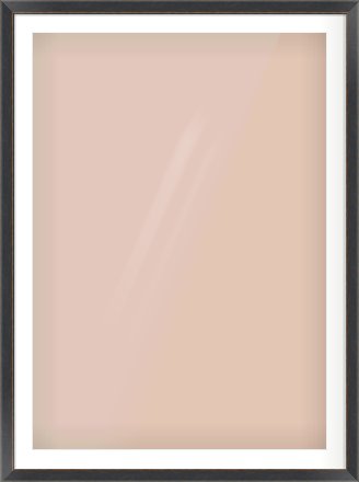 Black Flat Frame for 841 × 1189mm artwork, with Smooth White Single Mount